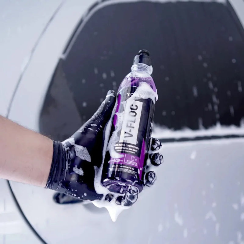 Kit para Limpeza Automotiva Vonixx - Pneu Pretinho V-FLOC Tok Final Aplicador Espuma Luva Microfibra Flanela (Ref. 1375/3352/1434/713/1771/4302)