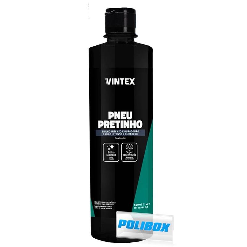 Kit para Limpeza Automotiva Vonixx - Pneu Pretinho V-FLOC Tok Final Aplicador Espuma Luva Microfibra Flanela (Ref. 1375/3352/1434/713/1771/4302)